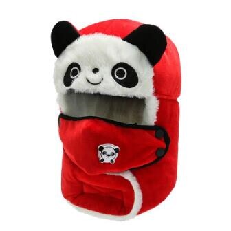 Kinder's earmuffs Hut mit Atmung Ventil warm Winter Samt Bomber Hüte Pro Kinder Jungen Mädchen Karikatur niedlich Ski Deckel: rot