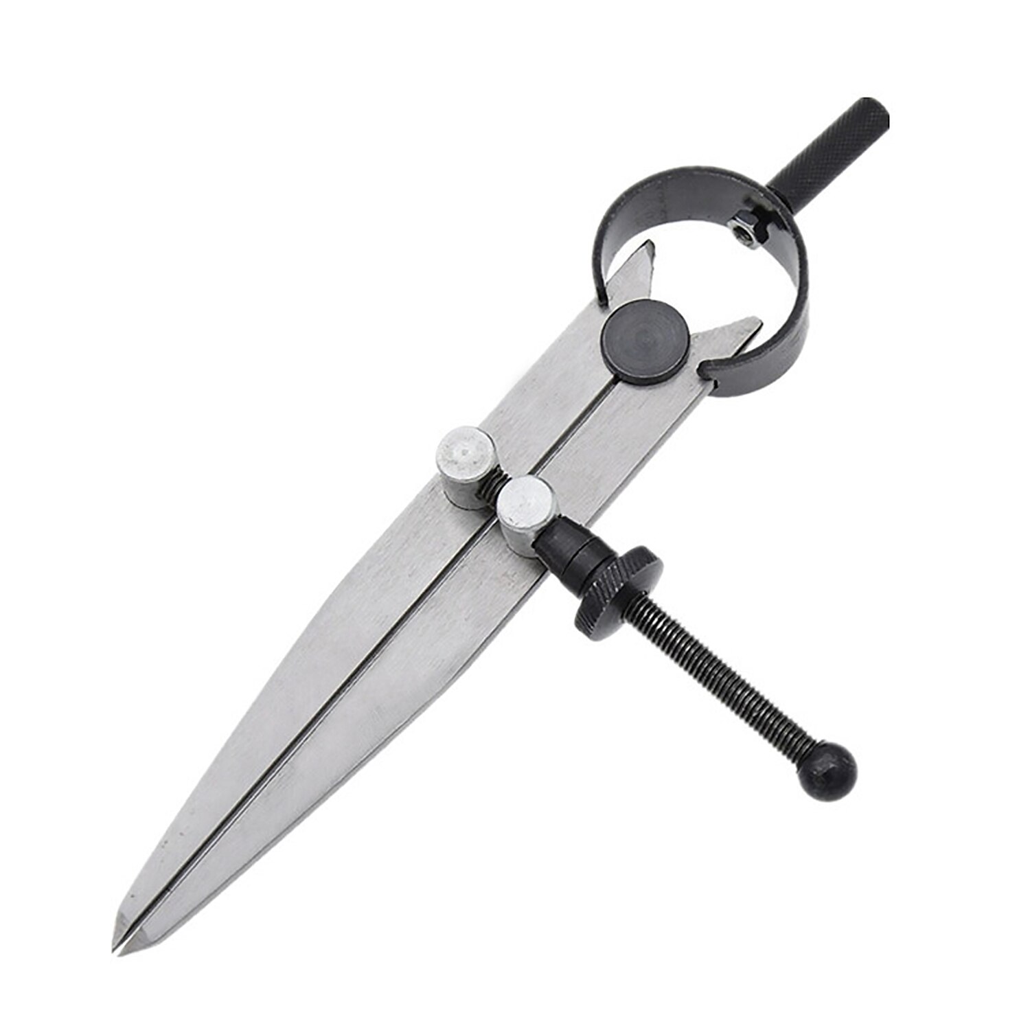 125mm Carbon Steel Adjustable Spring Divider Creaser Compass DIY Leathercraft Leather Tool for Professionals Beginners Artisans