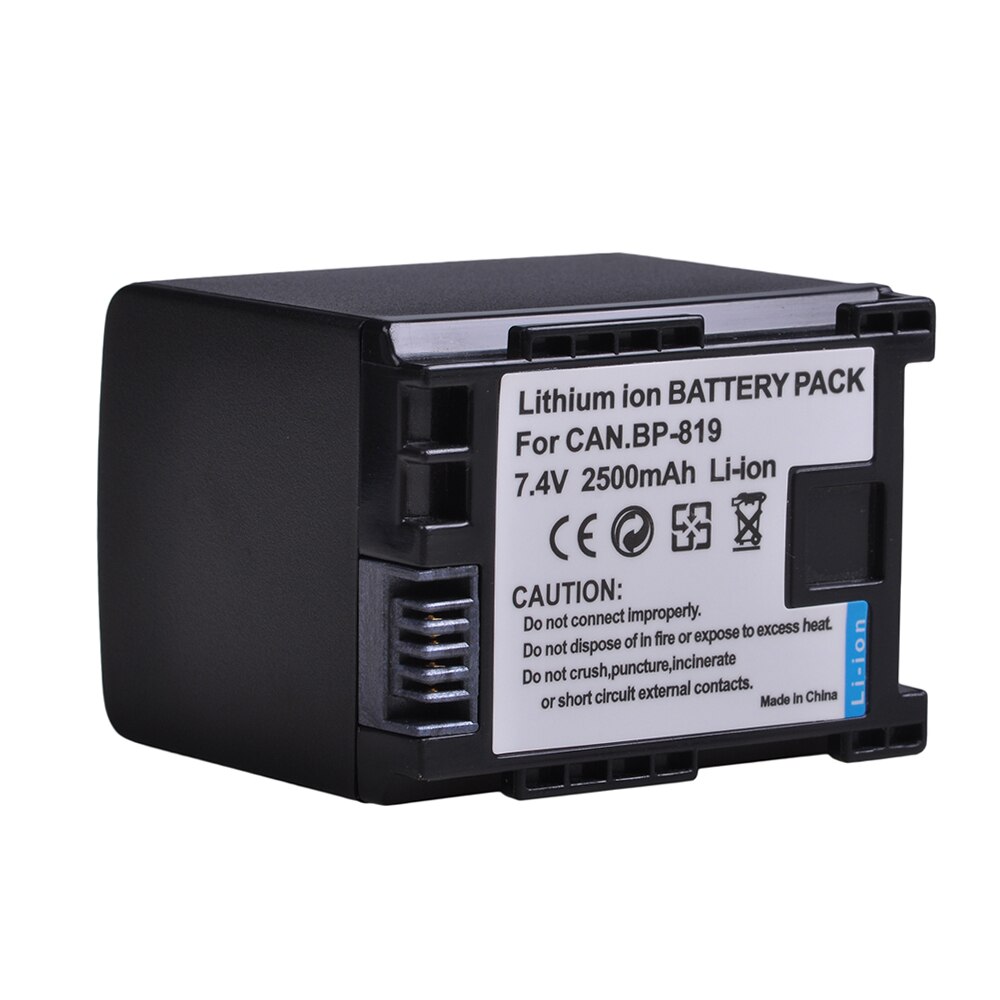 2500mAh 7.4V BP-819 BP 819 BP819 Battery for Canon BP-808 809 819 827 HF200 HF20 HG21 HG20 FS200 FS21 HFM41 HFM400 FS300 FS100.