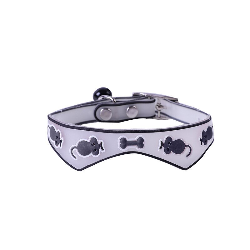 Collier lumineux en Silicone Fluorescent pour chat, avec cloches, anneau de cou pour chien et chat, accessoires lumineux Anti-perte: grey mouse