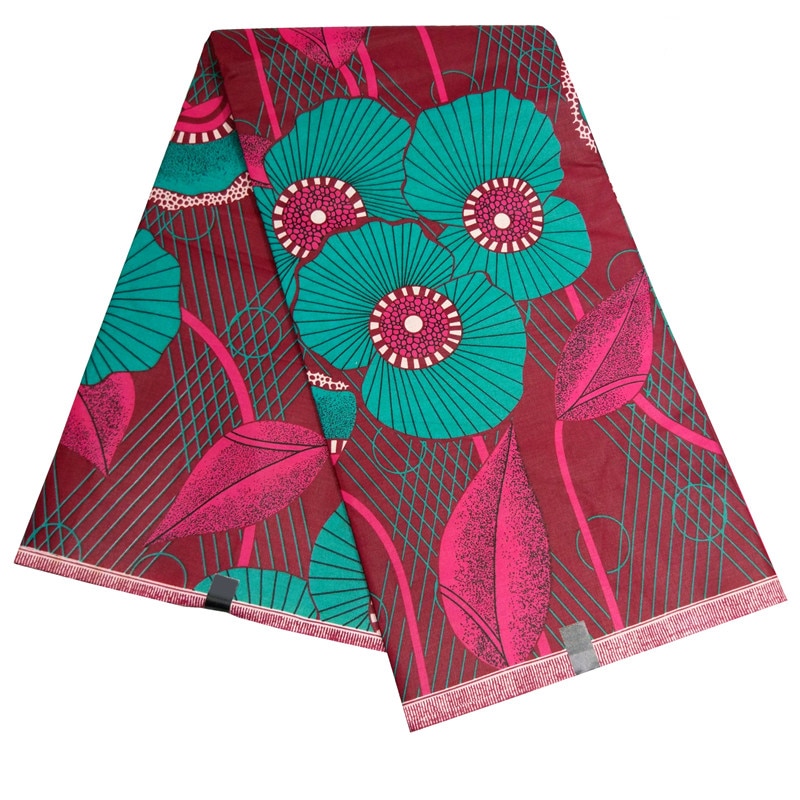 Naaimateriaal van katoenen stof, afrikaanse waxstof, 6 meter, ankara-stof, wax, afrikaanse prints, tissu wax