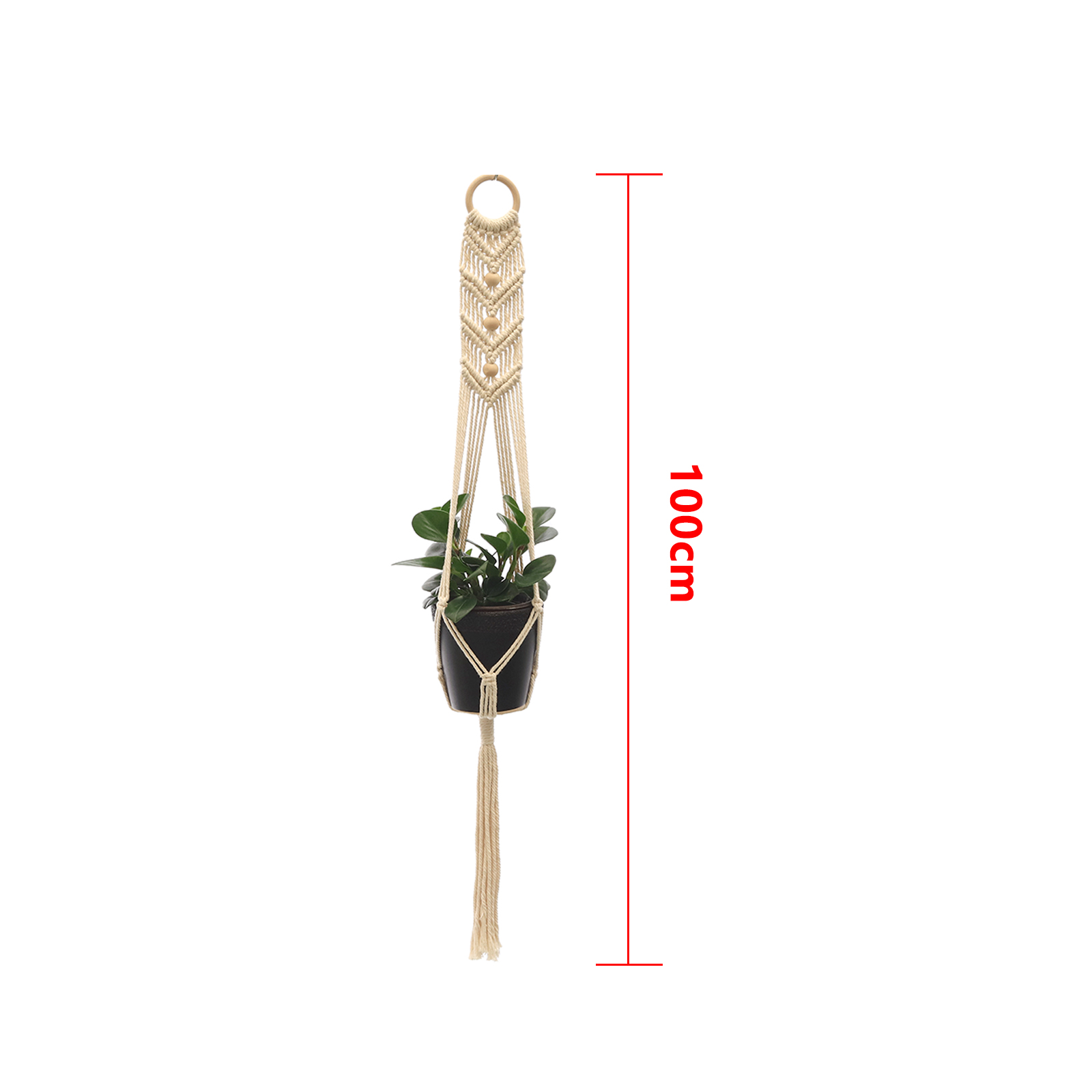Handmade Macrame Hemp Rope Plant Hanger Basket Woven Hanging Flower Pot Wall Hang Planter Pot for Home Garden Decoration Tools: Burgundy