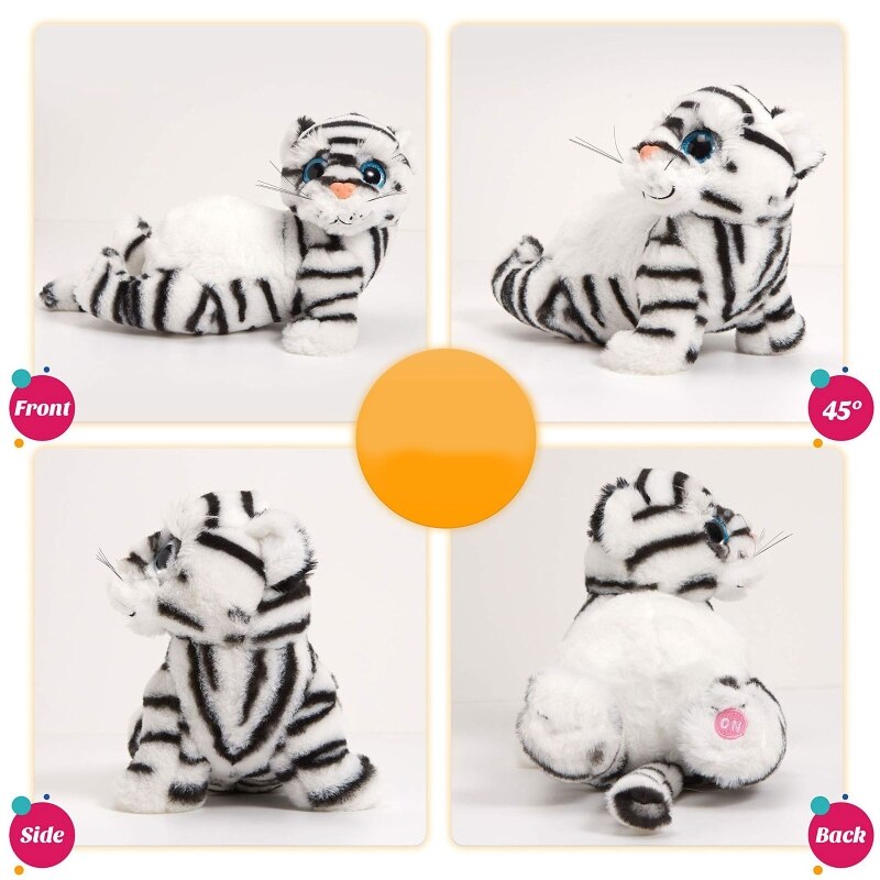 32cm Charm Light Up Pink Tiger Plush Animal Optional Musical Doll Glow in the Dark Home Decor Window Display Kids Favor