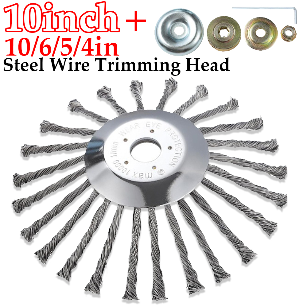 10/6/5/4 tommer ståltråds trimmerhoved plæneklippe... – Vicedeal