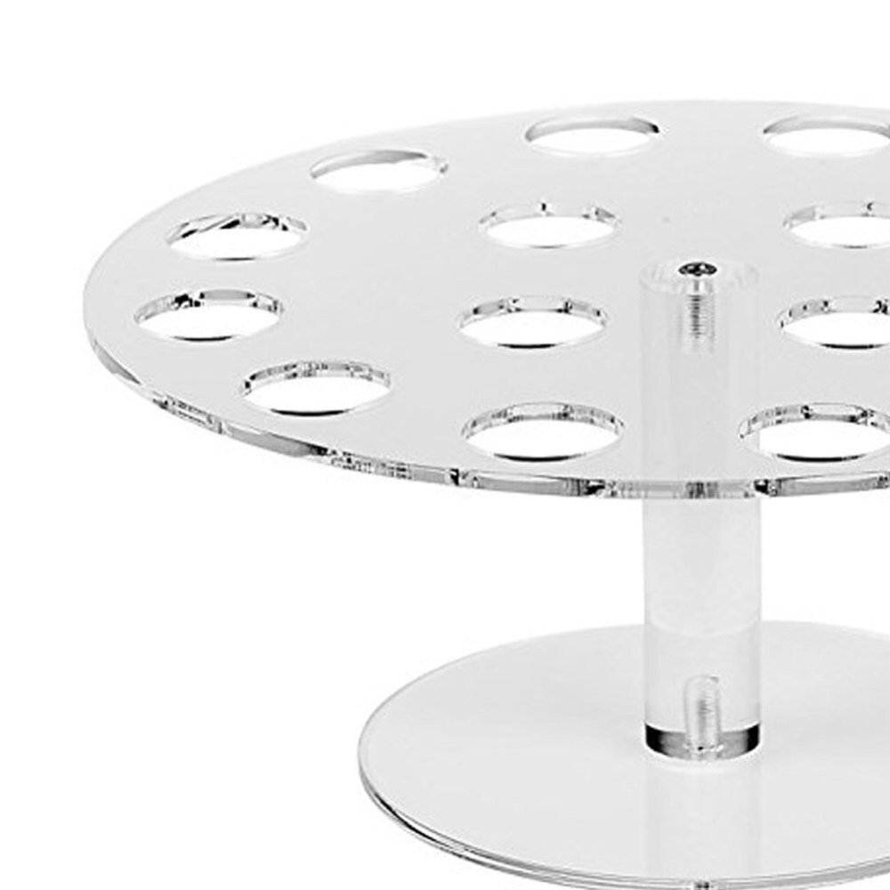 16 hål glass godis akryl hållare cupcake glass koner hållare stå för bröllopsfest buffé display kök verktyg