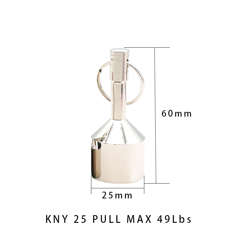 Neodymium magneet sleutelhanger magnetische gewicht hanger sterke magnetische sluitingen met roestvrijstalen magneetring voor kettingen sleutelhanger: Rood