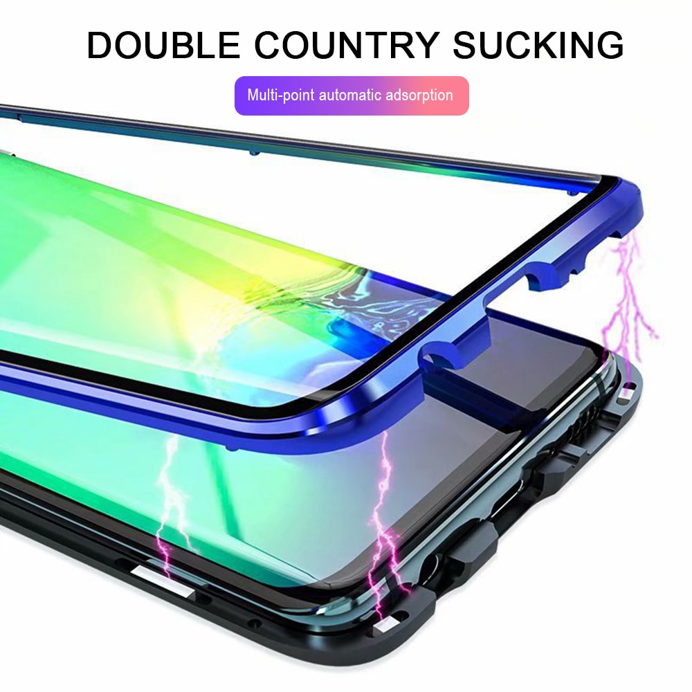 Telefon Fall Für Samsung Galaxy S10 5G S10e S10 Plus Magnetische Fall Glas Magnet Adsorption Fall Vorne und Zurück glas Abdeckung Shell