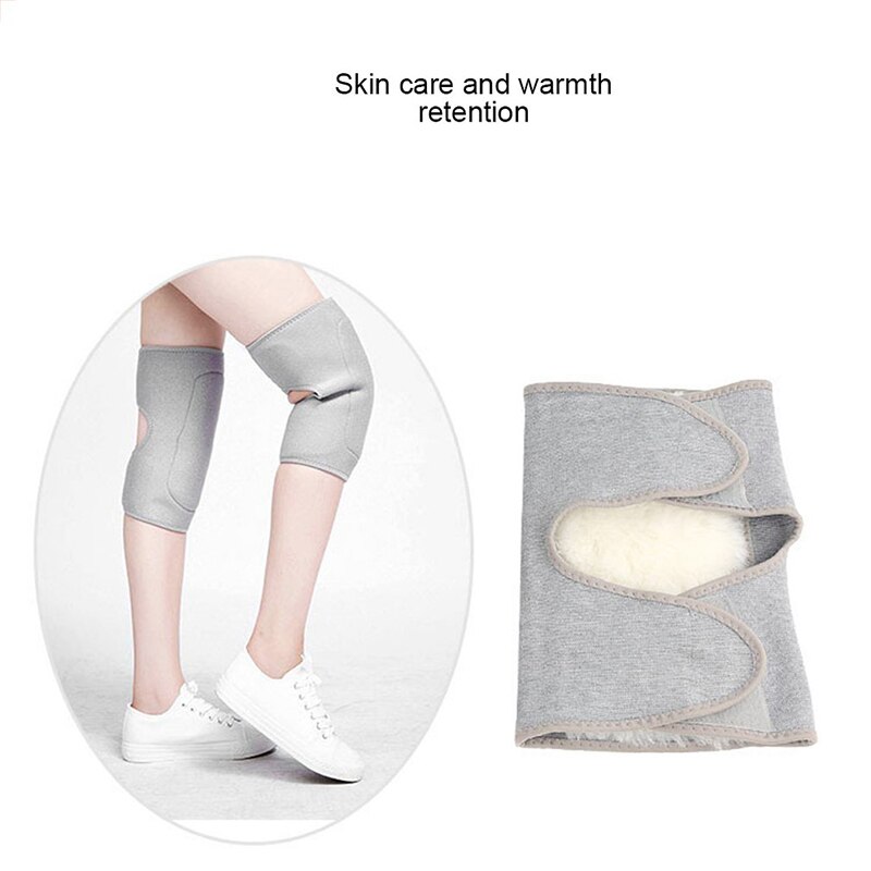 Rodilleras de lana de carbón de bambú, Protector para las rodillas, calentadores de lana, soporte grueso para rodilla, protección contra la artritis