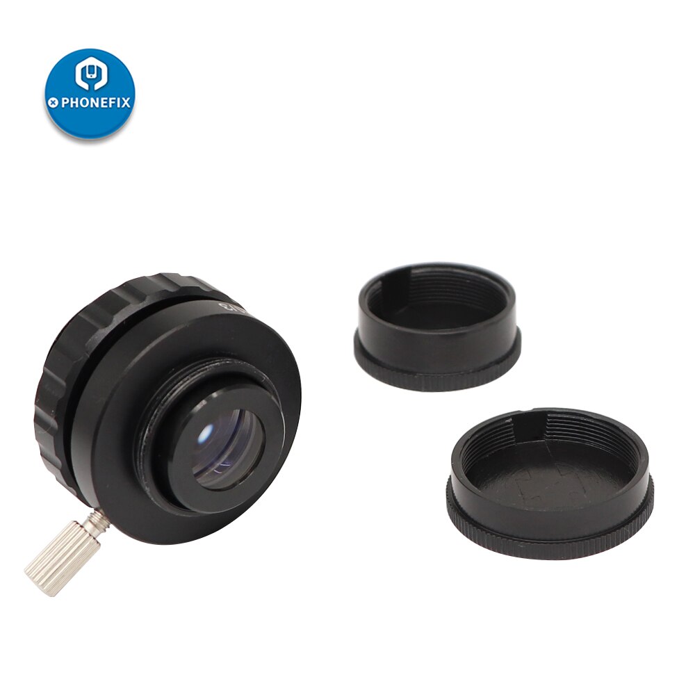 0.3X 0.5X C mount Lens Adapter SZMCTV 1/2 1/3 1X Adapter For Simul Focal Trinocular Stereo Microscope HDMI VGA USB Video Camera