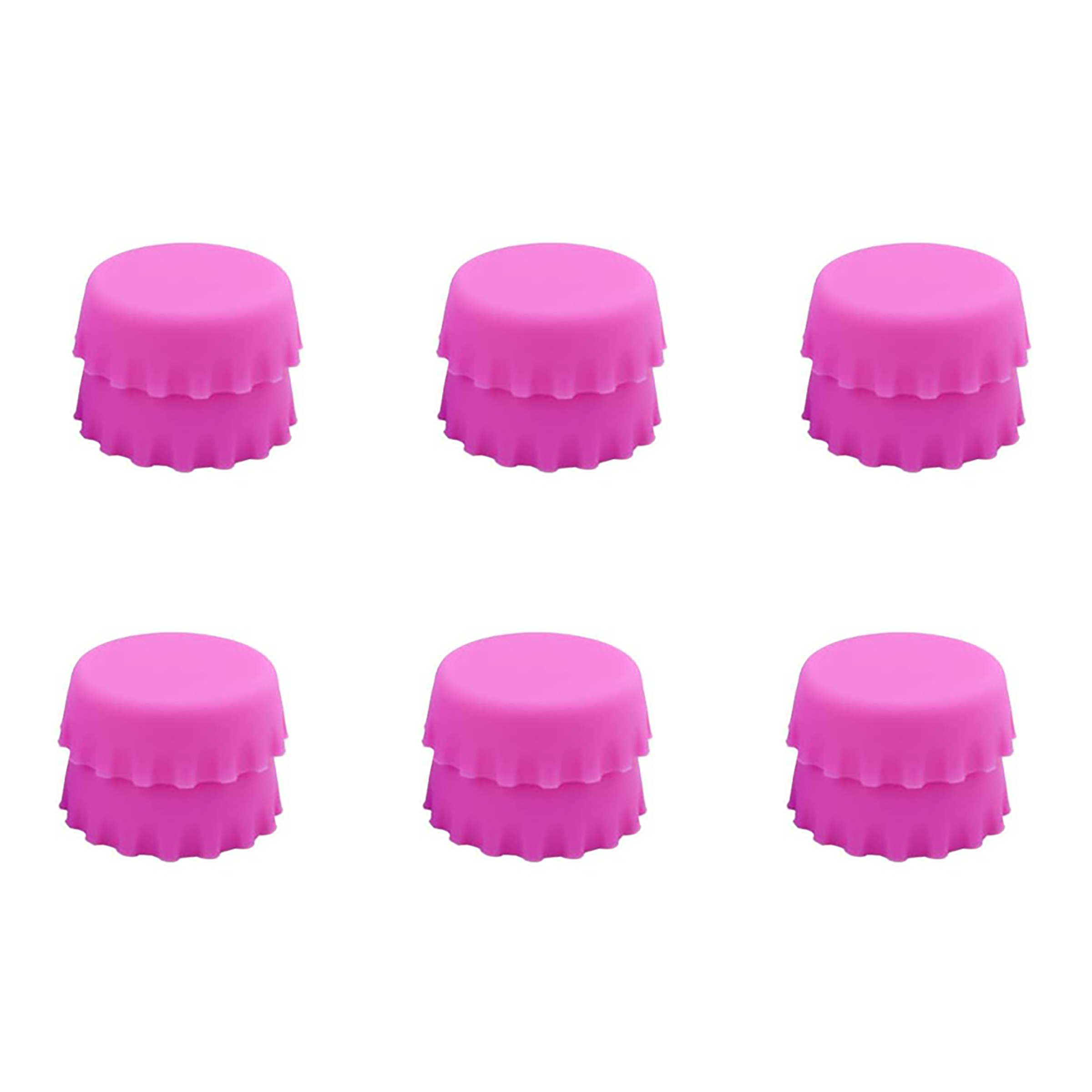 Tapa de botella de cerveza de silicona, cubierta conservante, tapa de botella, vinagre, corctel de soja, 3cm, tapón de vino, accesorios de Bar, 2/6/12 Uds.: Plata