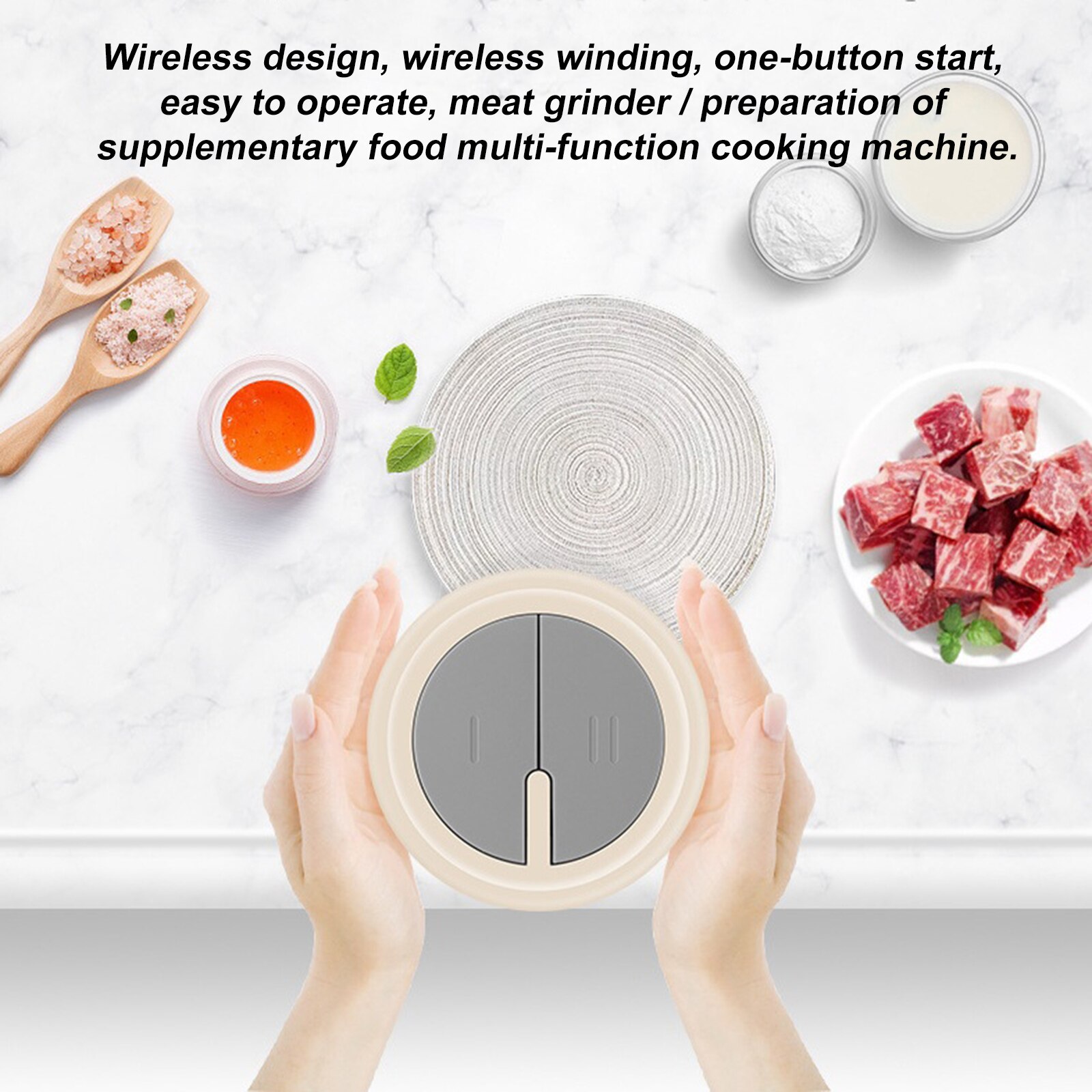 USB Food Processor Blender Electric Vegetable Chopper Multifunctional Meat Grinder 70W 0.3L Mini Food Chopper