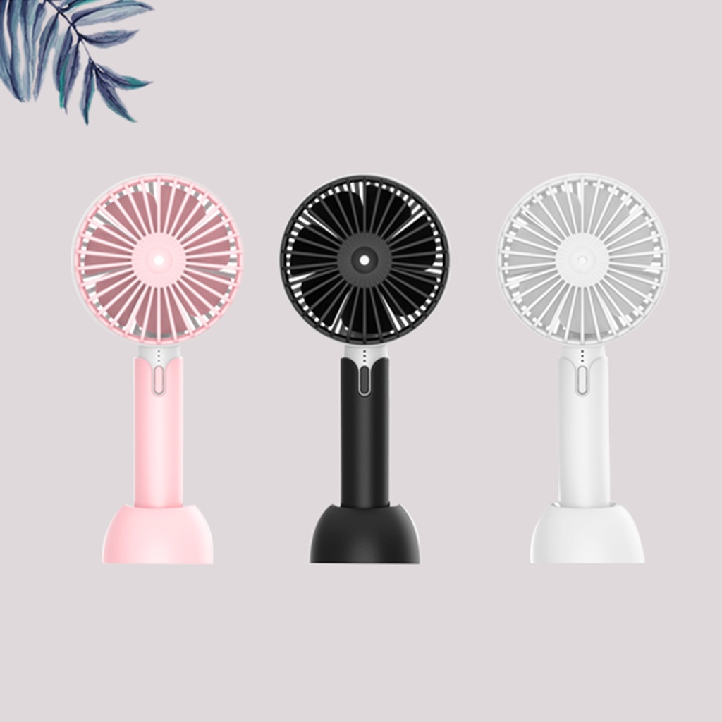 Portable Rechargeable Fan Air Cooler Operated Hand Held USB Solid Color Hand Portable Desktop Home Office Fan