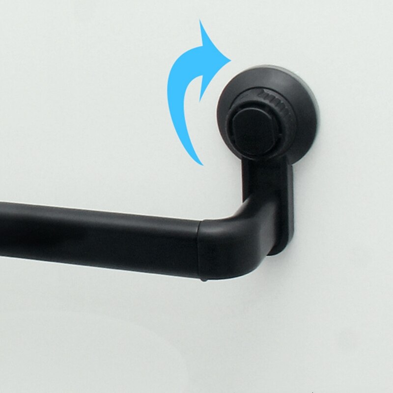 Toallero con ventosa de vacío para baño, estante de toalla sin costuras sin perforar, de una sola varilla, retráctil de almacenamiento de 52CM