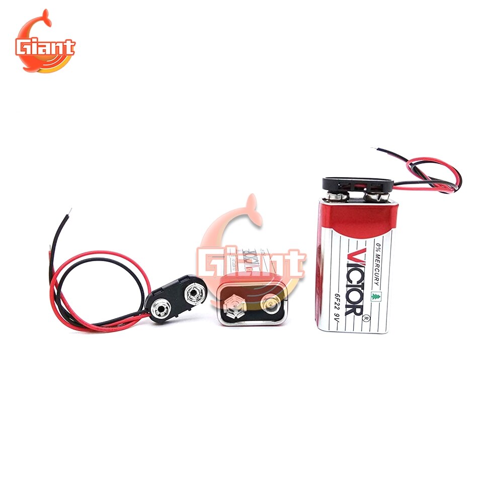 Conector de batería de 9V con enganche, soporte para cables, Cable de 9V, i-fonts, hebilla de batería de carcasa blanda, 10 Uds.