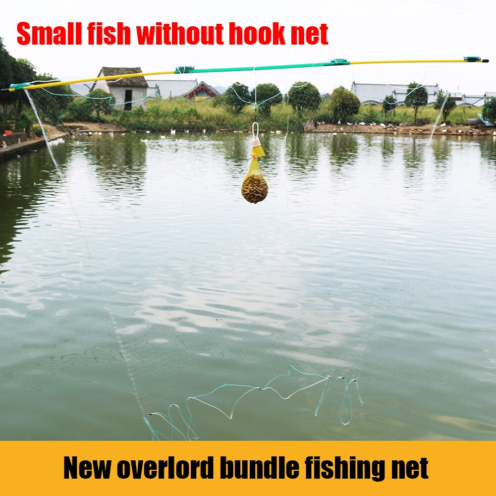 Portable Fishing Mesh Fishing Cage Net Hook Free Outdoor Casting Network Carp Netting Fishnet Tackle Tool Fishing Accessories