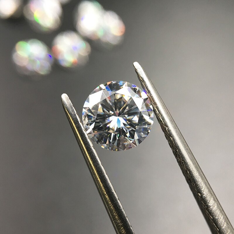 BOEYCJR 0.5ct D Kleur Ronde Briljant Geslepen 5mm Moissanite Losse Stenen VVS1 Uitstekende Cut 3E Grade Sieraden Maken Steen engagement