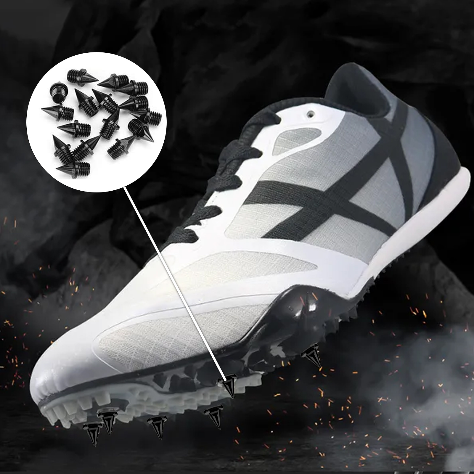 Track Spikes Track Spikes Golf Shoe Spikes Track Shoe Spikes Prevent Slipping Increase Running Speed Pyramid-shaped Hard Steel