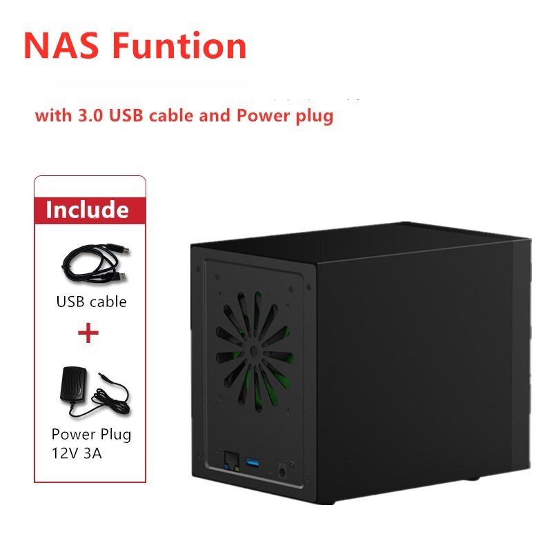 Draadloze Opslag Hdd Behuizing 3.5 ''Sata Wifi Router Signaal Range Expander RJ45 Usb 3.0 Pc Hard Disk Case Blueendless