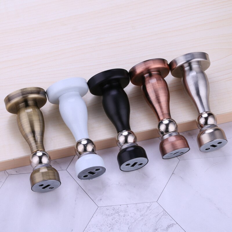 JD Thicknessed Stainless Steel Magnetic Sliver Door Stop Stopper Holder Catch Floor Fitting With Screw For Family Home Hardware