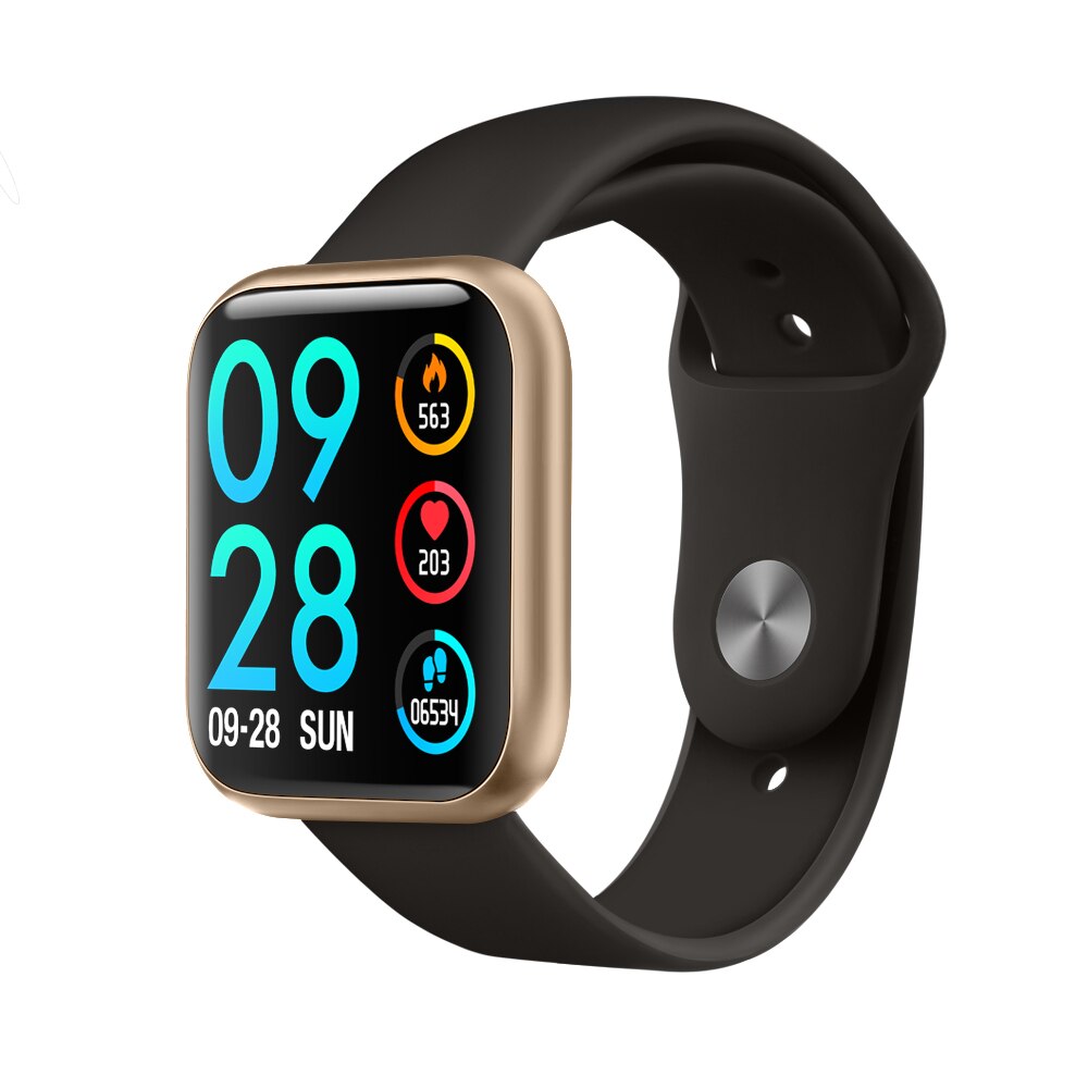 Men P80 Smart band Waterproof IP68 Sport Bracelet Fitness Activity Tracker Heart Rate Monitor swim Smartwatch for IOS Android: silica gold