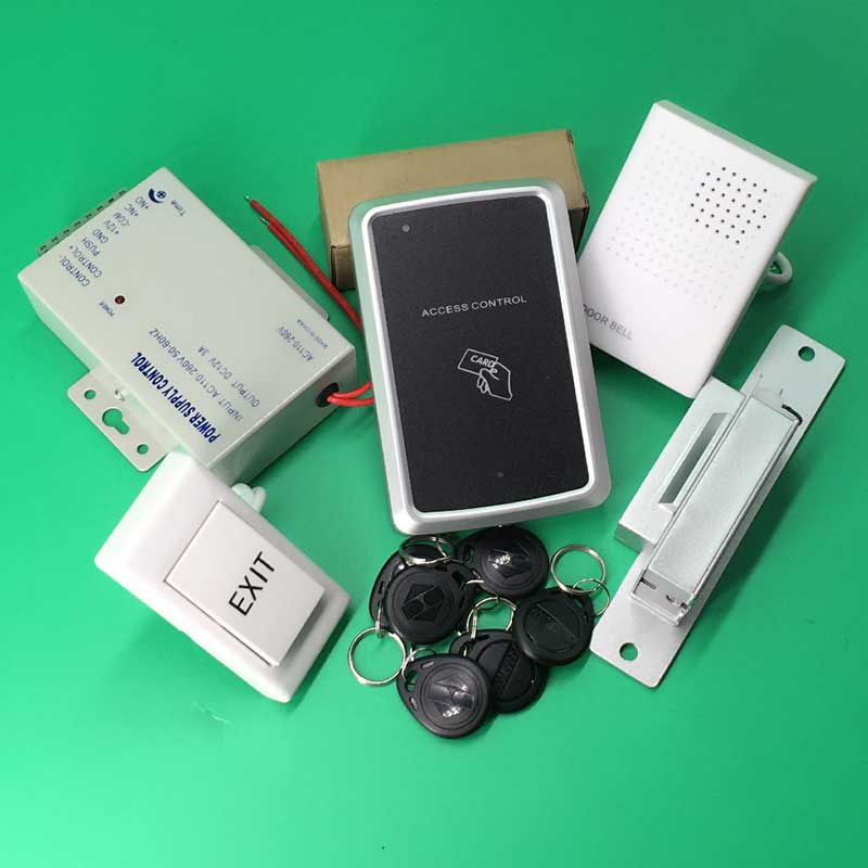 DIY Access Control Kit RFID proximity access control Security System Kit+Fail Safe NO Electric Strike Lock+Power Supply