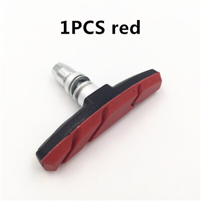 Bike Cycling Braking V-Brake Holder Shoes Rubber Pad MTB Blocks Durable Parts Mountain Road Bicycle Brake Pads: 1 pcs red