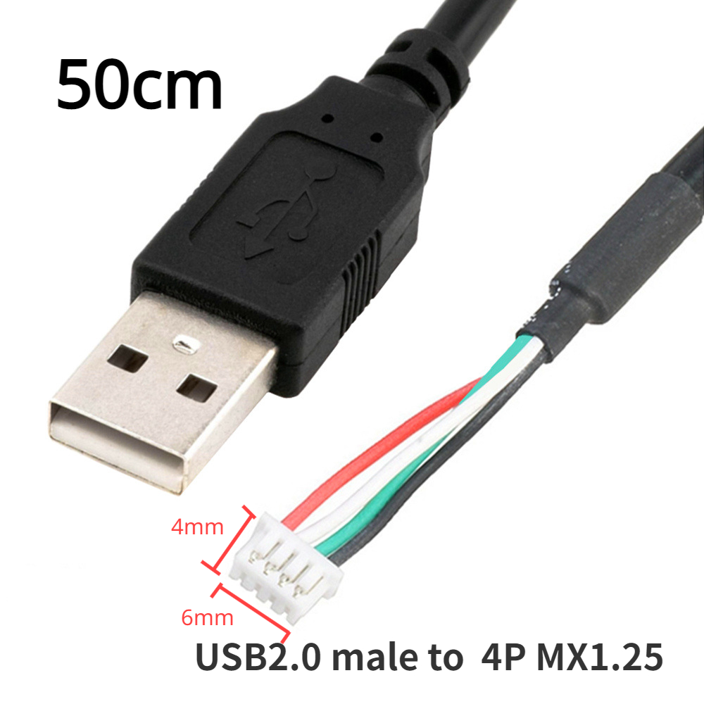 USB to 4P xh2.54 cable USB to 4P MX1.25 USB to PH2.0 USB USB2.0 Female/ Male Cable USB to Dupont 4 pin Data Cable 30cm: Blue
