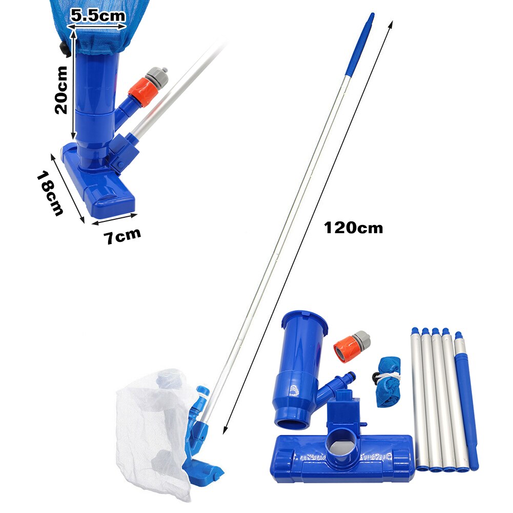 Swimming Pool Vacuum Cleaner Set Pool Spa Pond Mini Jet Vacuum Cleaner Pool Vacuum Cleaner Set With Brush And Bag 4ft Pole 30