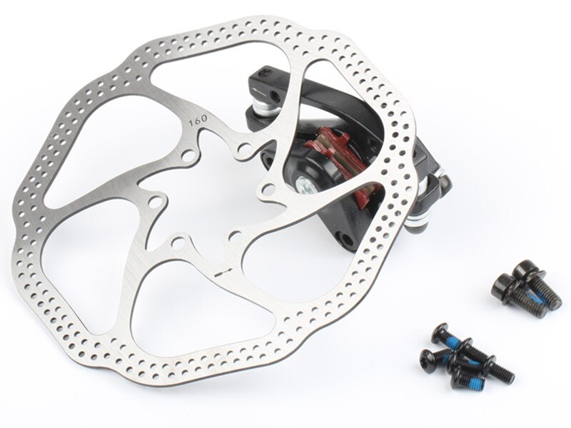 Aluminum Alloy Bicycle Rear Disc Brake Black Mountain Road MTB Bike Mechanical Caliper Disc Brakes Cycling Accessories Bicicleta: front brake a rotor