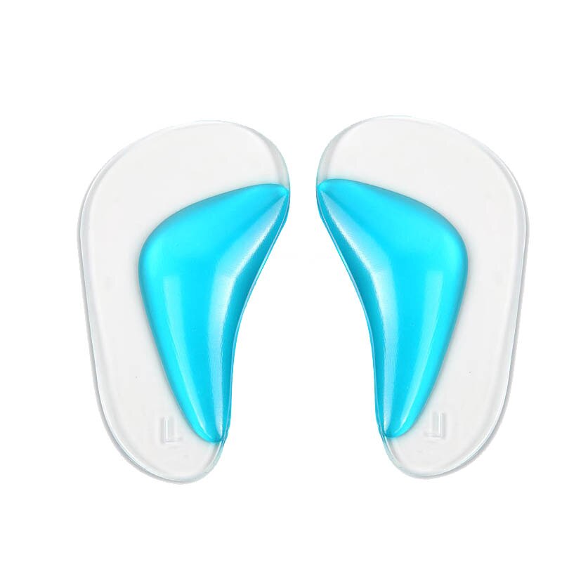 Foot's Arch Support Shoe Insole for Flat Feet Gel Arch Inserts Pad for Plantar Fasciitis Adhesive Arch Pad Relieve Foot Pressure: Blue