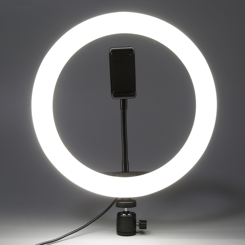 Dimmable LED Selfie Ring Light 3300-5500K Studio Photography Photo Fill Ring Light For Iphone/Samsung Smartphone Canon Makeup