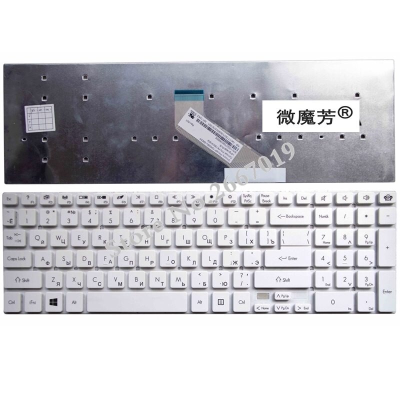 Rusia para Acer PK130N41A04 PK130O42B04 V121702GS3 0KN0-7N1RU21 KB I170A 409 MP-10K23A0-6981 MP-10K23SU-6981. Teclado