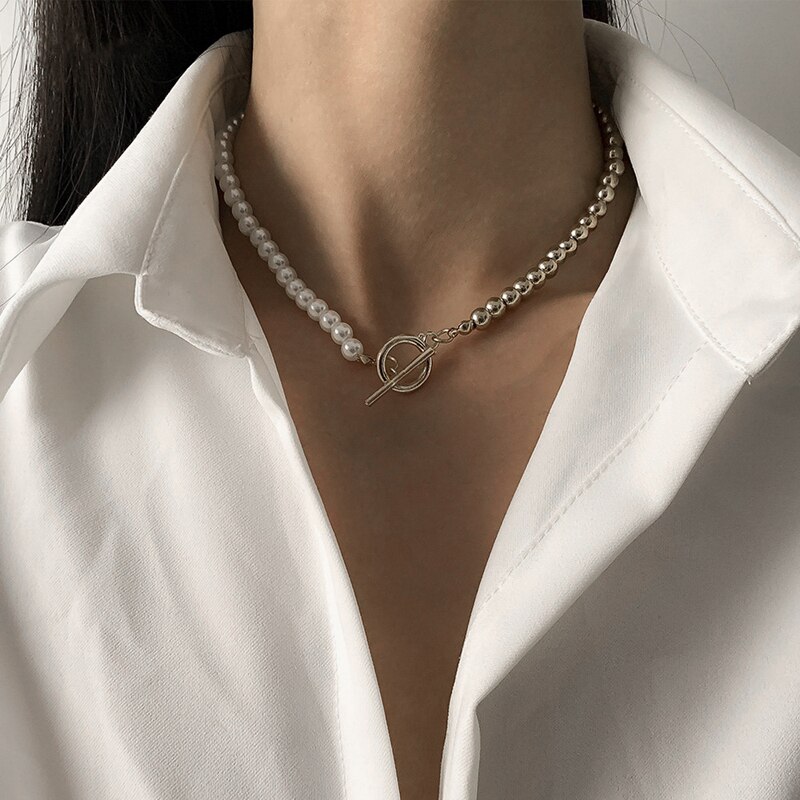 2021 moda nova corrente chunky colar feminino simples toggle fecho de corrente de aço inoxidável colar para presente de jóias femininas: 9