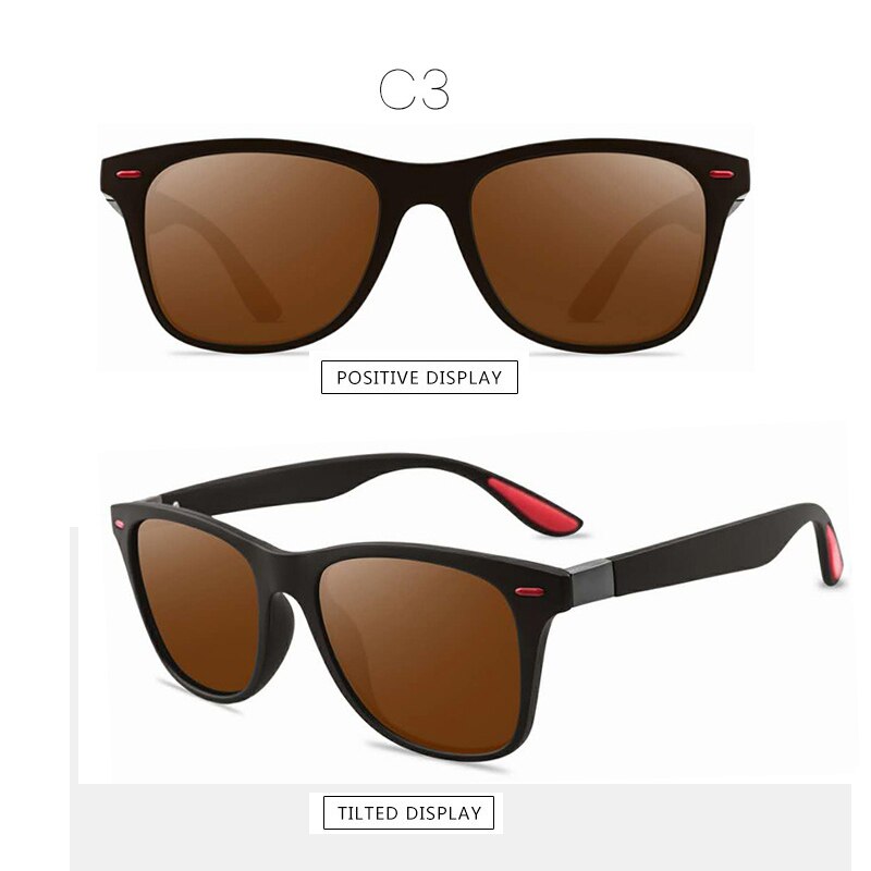 UV400 Gepolariseerde Zonnebril Mannen Driver Shades Vintage Mannen Vrouwen Rijden Bril Vissen Zonnebril Driver Goggle: C3
