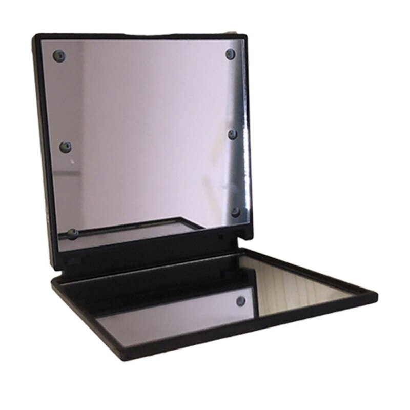 LEd Square Makeup Mirror Foldable Double Sided Abs Hd Mirror Makeup Tools
