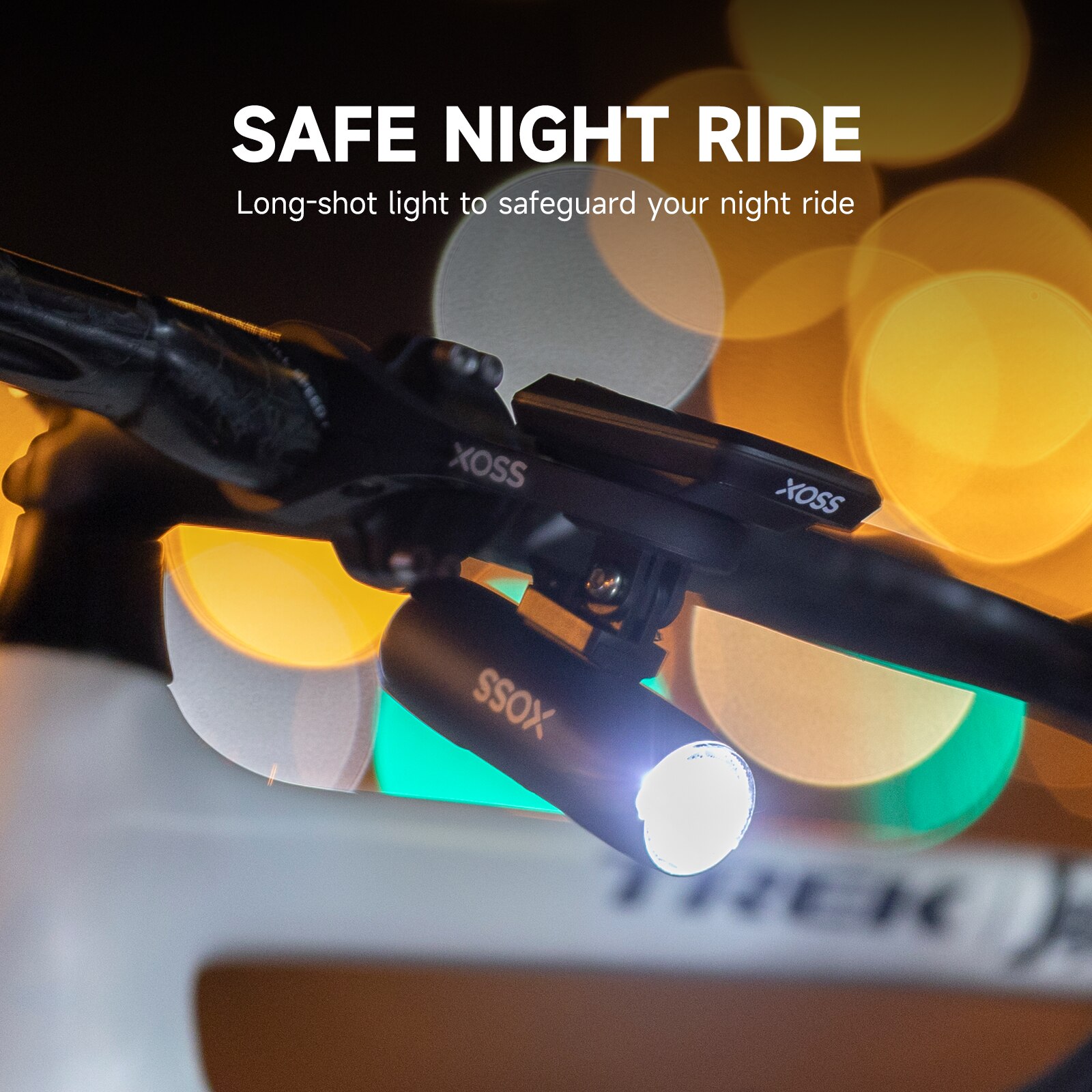 XOSS Bicycle Head Light Rainproof USB Rechargeable Road MTB Mountain Bike Front Lamp Cycling Flashlight Riding Accessories