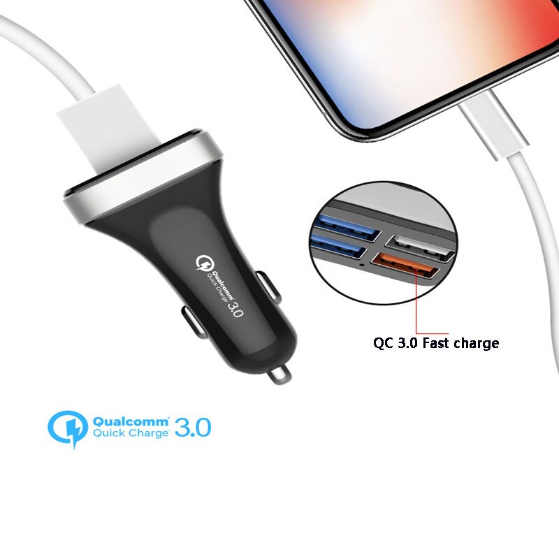 QC 3.0 fast charging universal Plug car charger 3.1a car charging 4 USB QC3.0 car charging fast charging for Phone