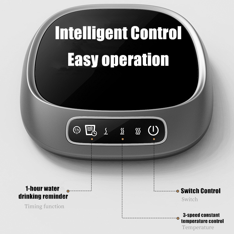 2025 porta-copos de aquecimento termostático usb porta-copos de aquecimento doméstico ajuste de 3 velocidades aquecimento 55 graus temperatura constante
