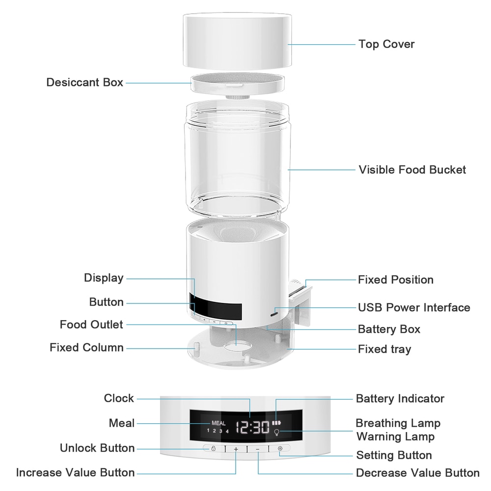 Aquarium Automatic Fish Feeder For Fish Tank Auto Feeders With Timer Pet Feeding Dispenser LCD Display Fish Feeder