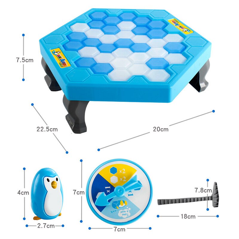 1 Set Kleine Besparen Pinguïn Val Ice Breaker Spel Blok Speelgoed Grappige Kinderen Kids EIG88: Default Title