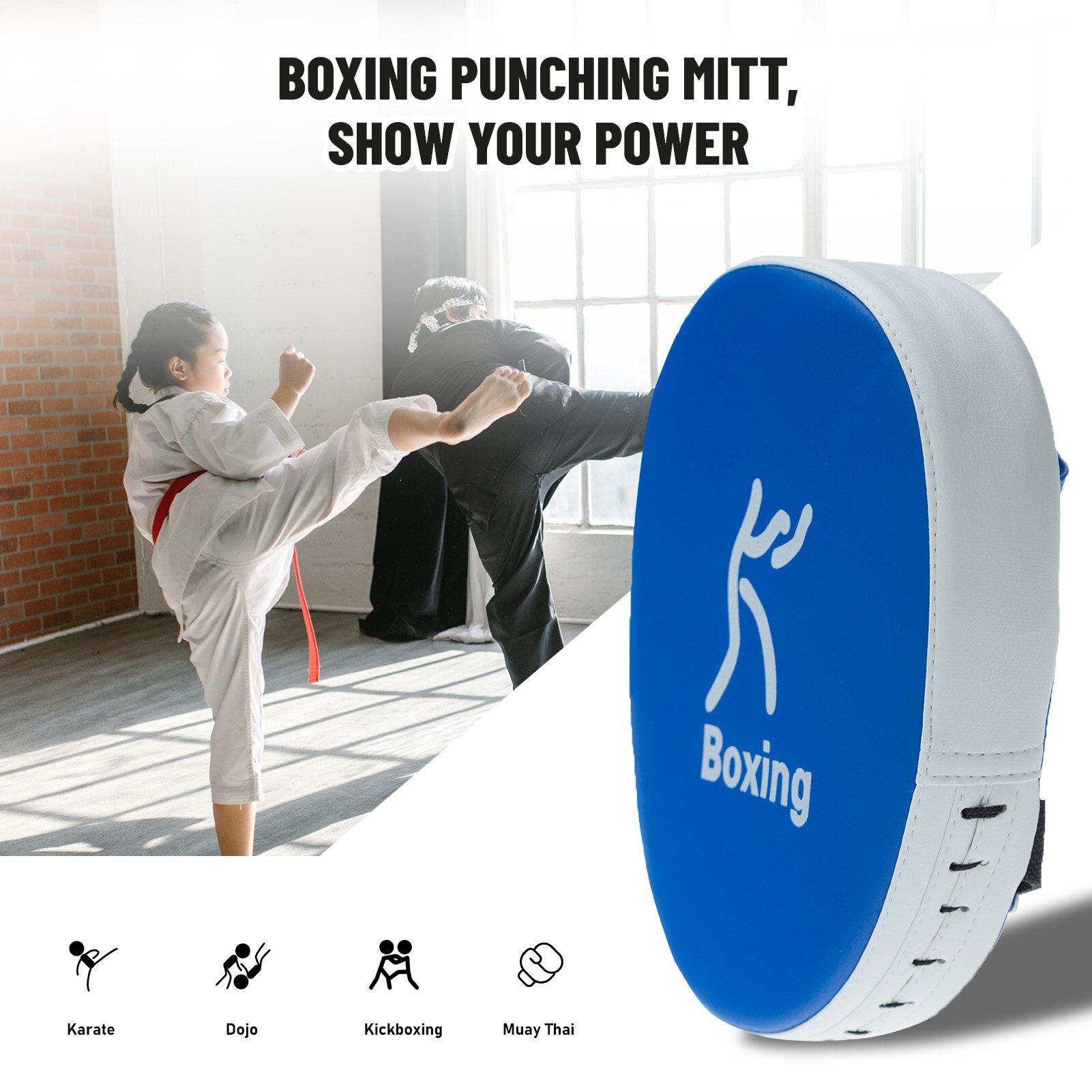 1pcs Boxing Hand Target MMA Martial Thai Kick Pad Kit Black Karate Training Mitt Focus Punch Pads Sparring Boxing Bags