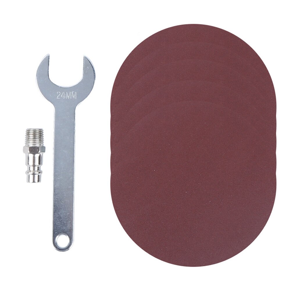 5in pneumatisk slipemaskin luftdrevet slipe voksmaskin japansk grensesnitt med 5 stk sandpapir amerikansk kontakt