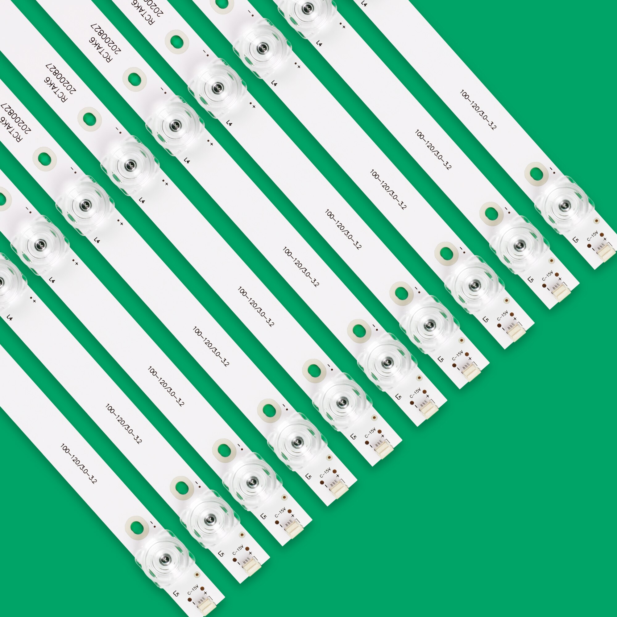 Bande de rétro-éclairage LED 5, Akai 55 pouces TV AKTV5534 JS-D-JP55EU-051EC (70317) 01EC E55EU/EP1000 MCPCB 490.0 15.0 1.0T
