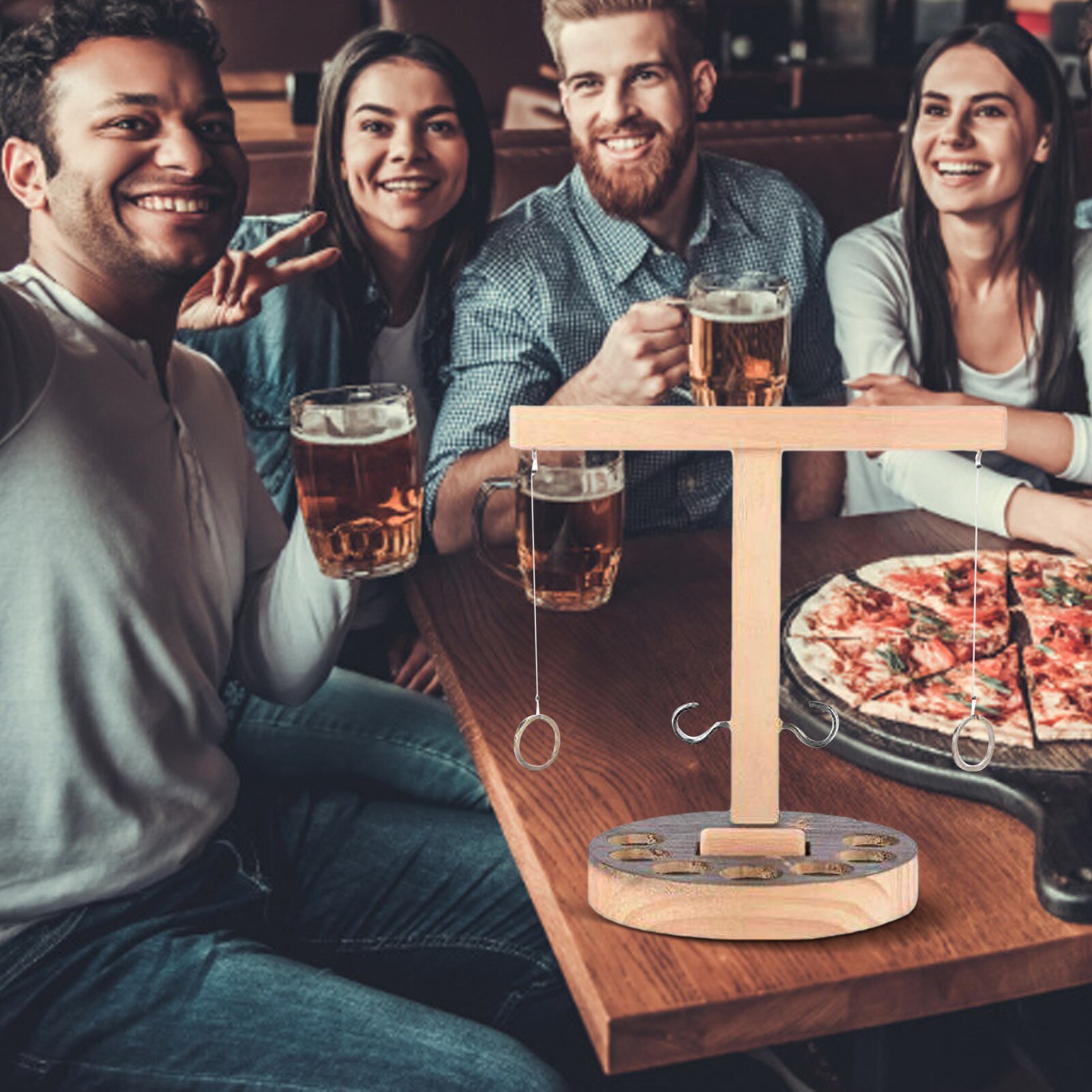 Ring Werfen Spiel Party Spielzeug Freizeit Industriellen Stil Bar Trinken Einkaufen Handgemachte Holz Werfen Ring Spielzeug Interaktive Spiel Für Riegel