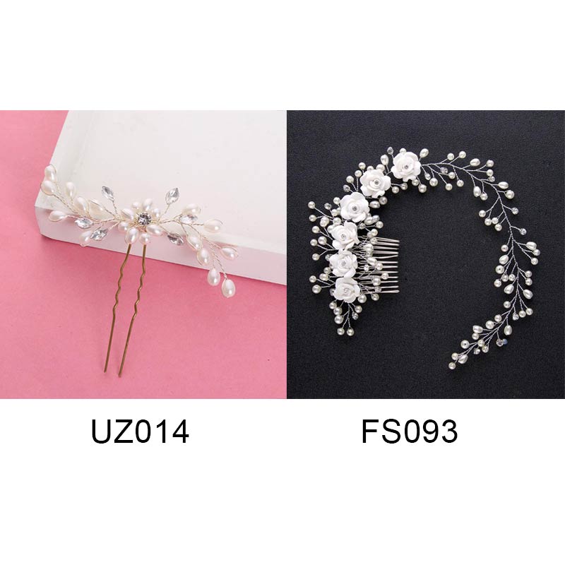 Hochzeit Braut Haar Zubehör Kristall Blumen Imitation Perle Haar Kamm/Pin für Frauen Mädchen HSJ88