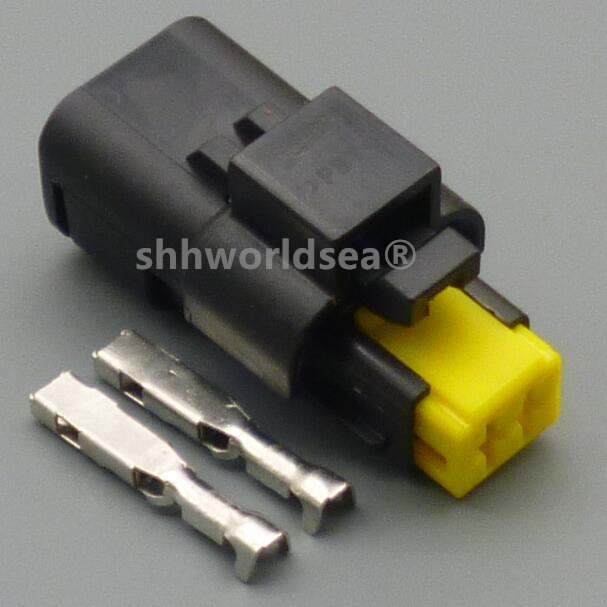 Shhworldsea 1 stücke 1,5mm 2Stift Weiblich männlich Wasser Temperatur Sensor Stecker Drehen Licht FO Lampe Stecker Für Renault Peugeot citroen: 1einstellen weiblich