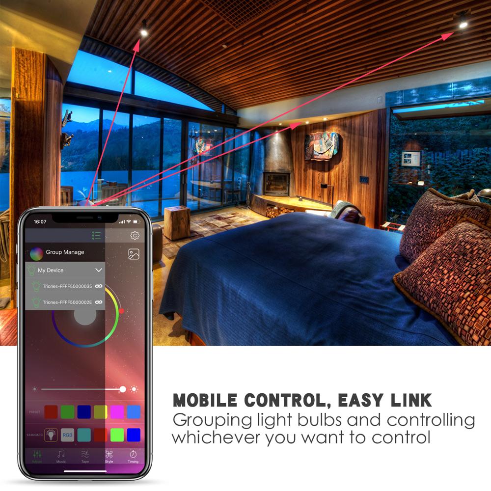 Smart Home Lighting Wireless Bluetooth led Light B22 Color Changing Magic Bulb Dimmable lamp RGBW 20 Modes Apply to IOS Android