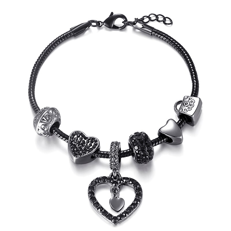 New Mickey Serie Braccialetto di Fascino Per Le Donne I Bambini Dei Monili Minnie Perline di Cristallo Pan Bracelet & Bangles Ragazza Bijoux De Dames: AD0361