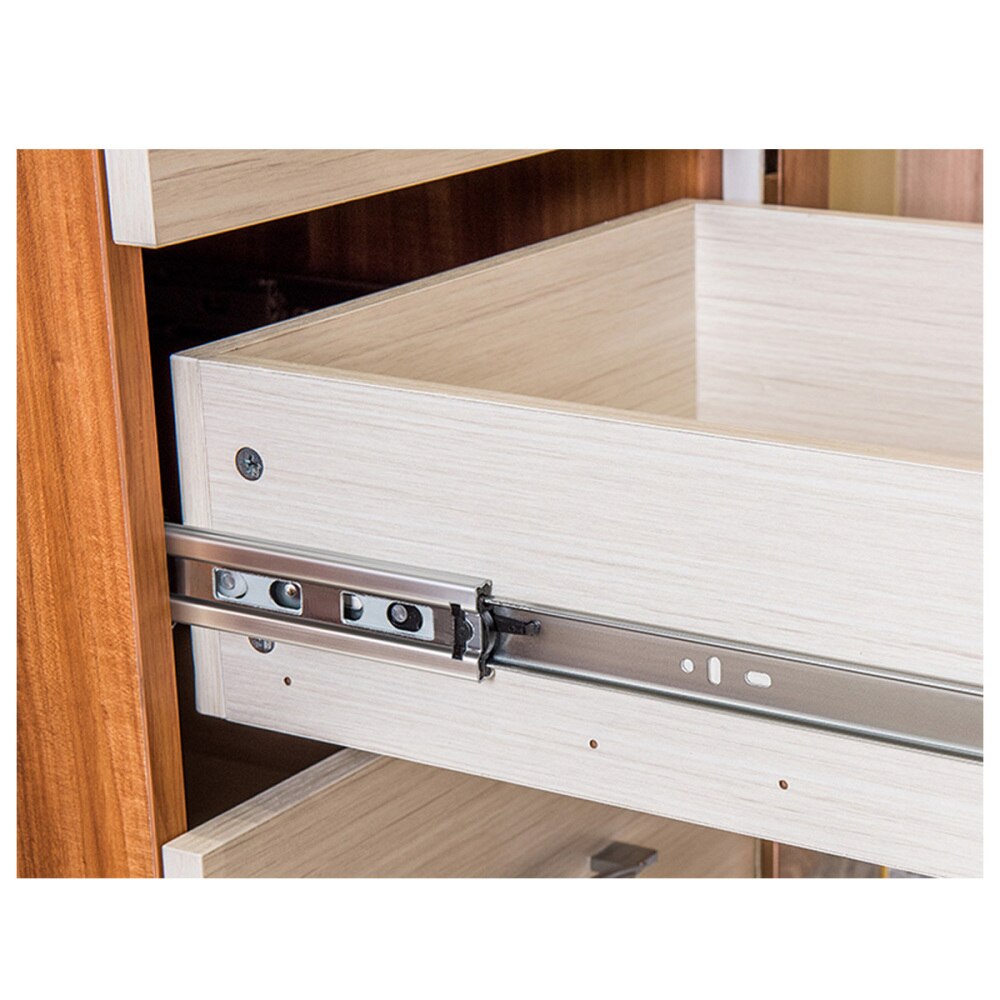 Deslizador de cajón de 8 pulgadas, deslizante de rodamiento de bolas de acero, deslizante de cajón de pista de riel para cajón, 2 uds.