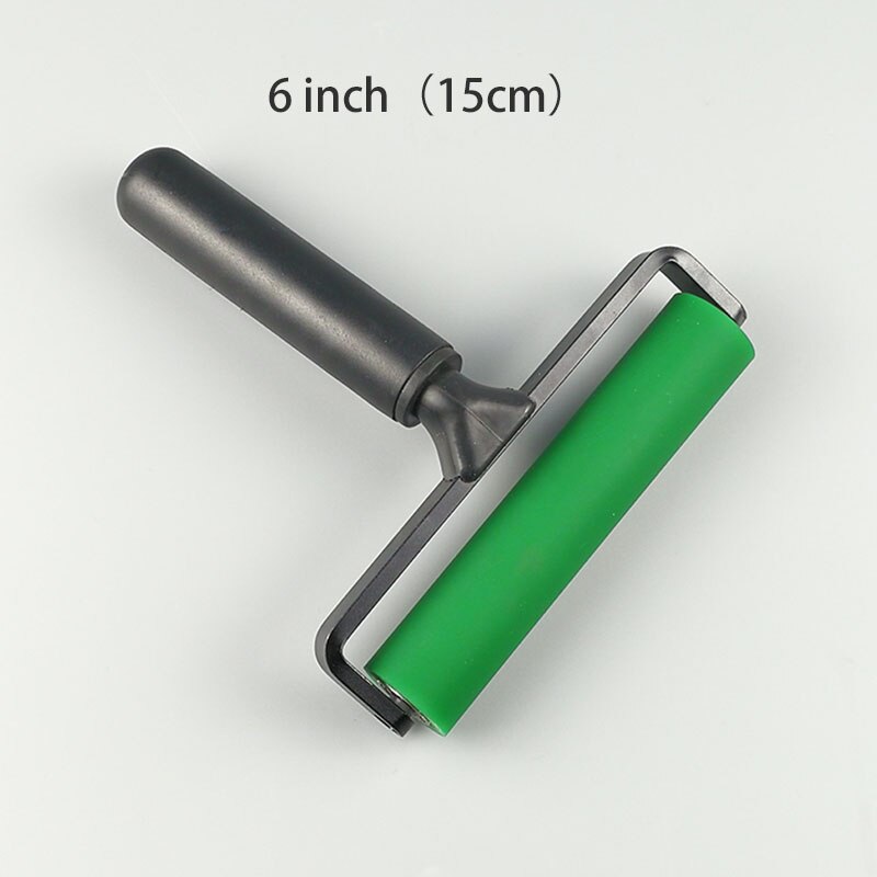 1PCS Dust Removal Sticky Silicone Roller Anti-Static Roller Brush Manual Cleaner Phone Repair Tool Handle: Black plastic 6inch